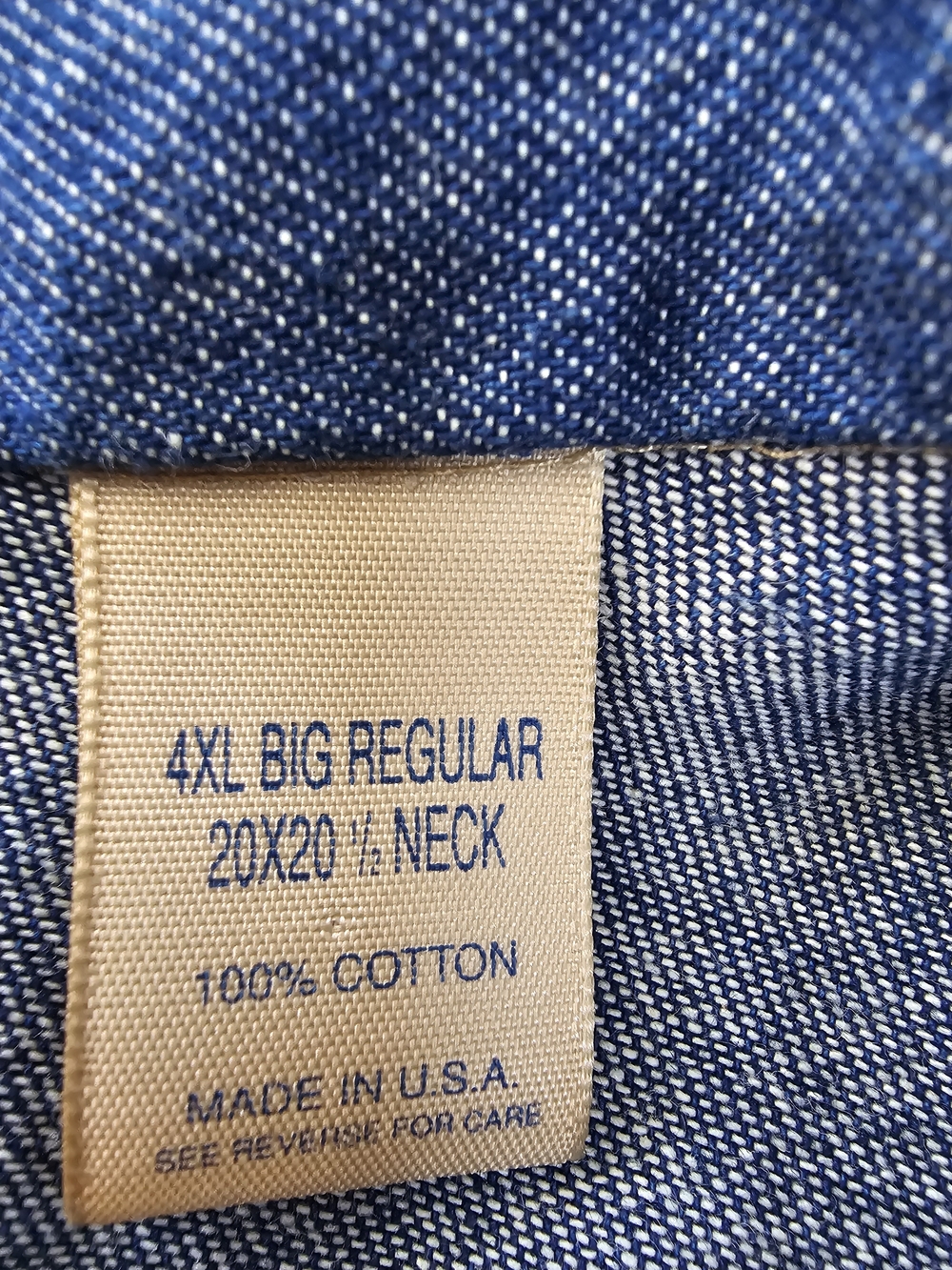Big Mac Pearl Snap Denim Shirt Mens 4XL Cowboy Work Wear VTG USA Made 1993 - Picture 6 of 10